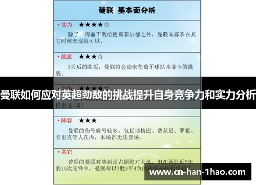 曼联如何应对英超劲敌的挑战提升自身竞争力和实力分析 曼联如何应对英超劲敌的挑战提升自身竞争力和实力分析